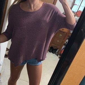 Mauve Top 1/2 Sleeve